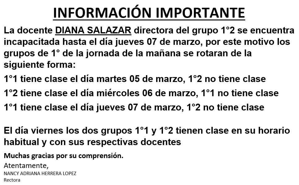INFORME IMPORTANTE INFORME IMPORTANTE